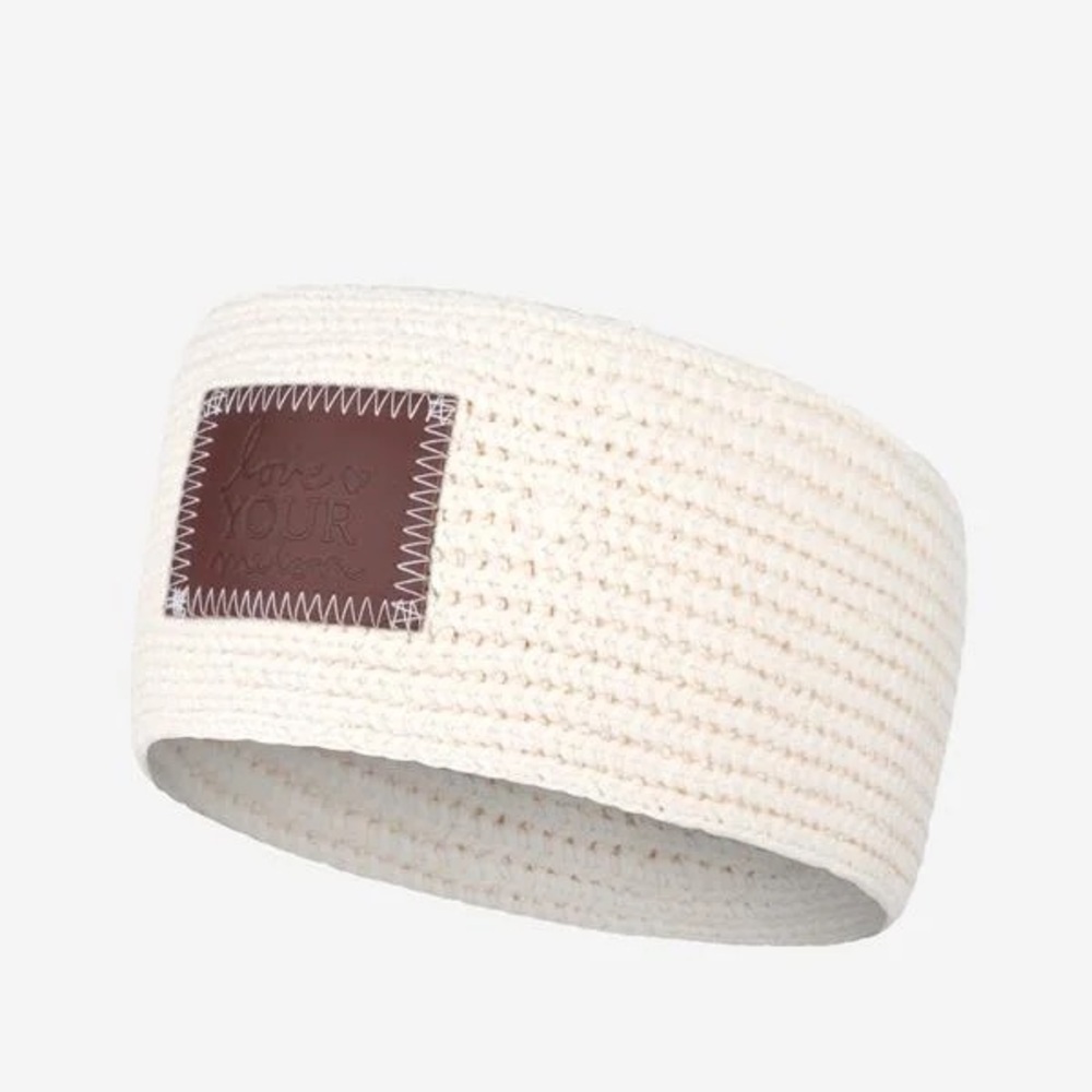 Love Your Melon Black Speckled Knit Cotton USA Made Ear Warmer Headband